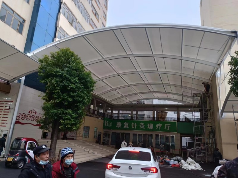慈溪推拉雨棚定制厂家，仓库通道、卸货区移动伸缩棚搭建-2